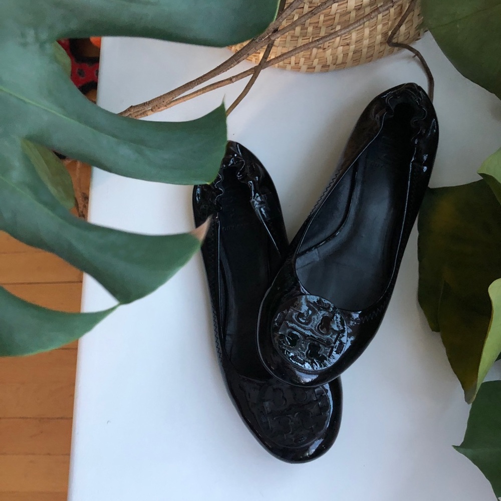 Tory Burch Black Flats